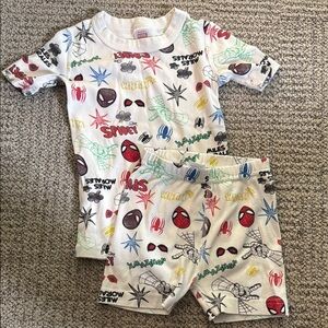 Hanna Andersson White and Red Pajama Set with Whimsical Design